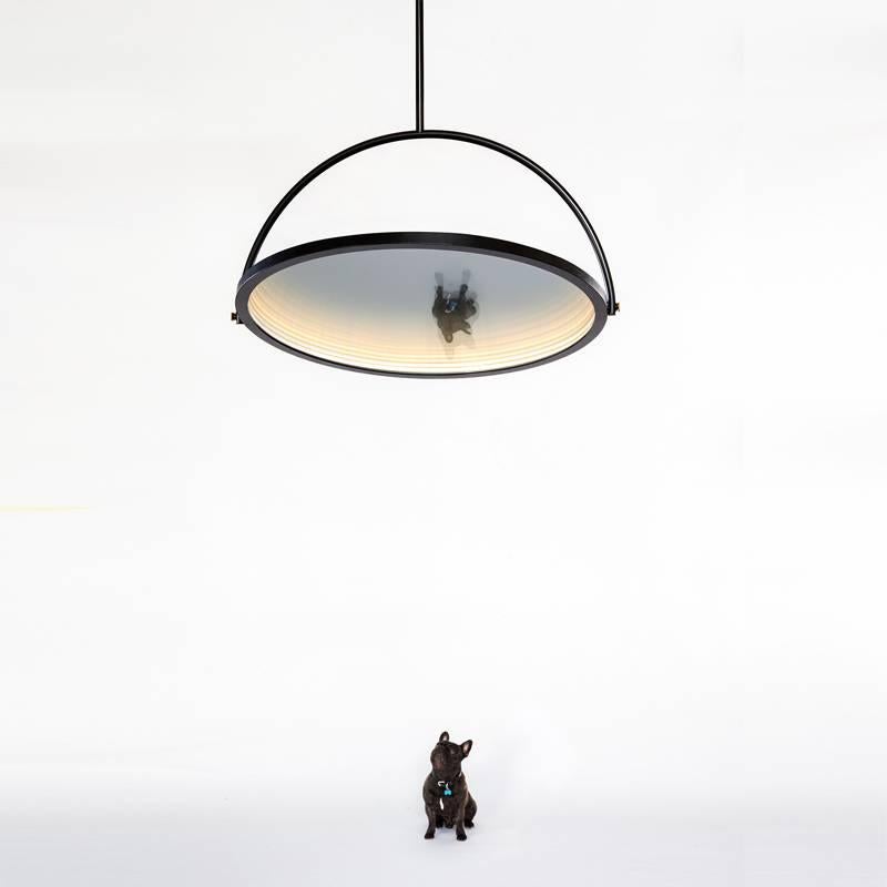 Contemporary Oblio Mirrored Suspension Lamp For Sale