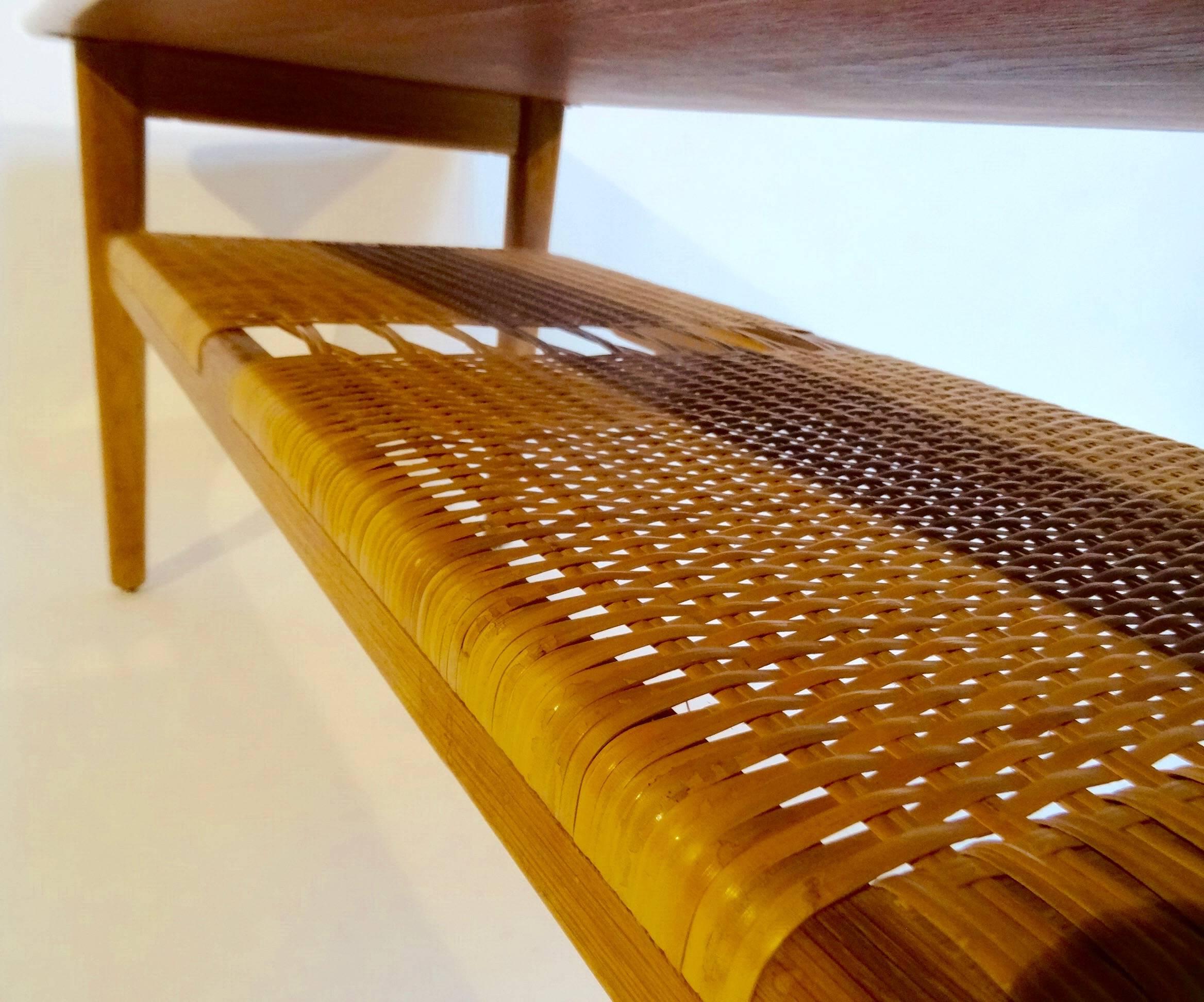 Danish Teak Sofa Table AT-10 by Hans Wegner for Andreas Tuck For Sale