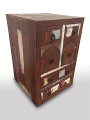 21st Century Multi-Drawer Dark Brown Mezquite Bargueño or Cabinet