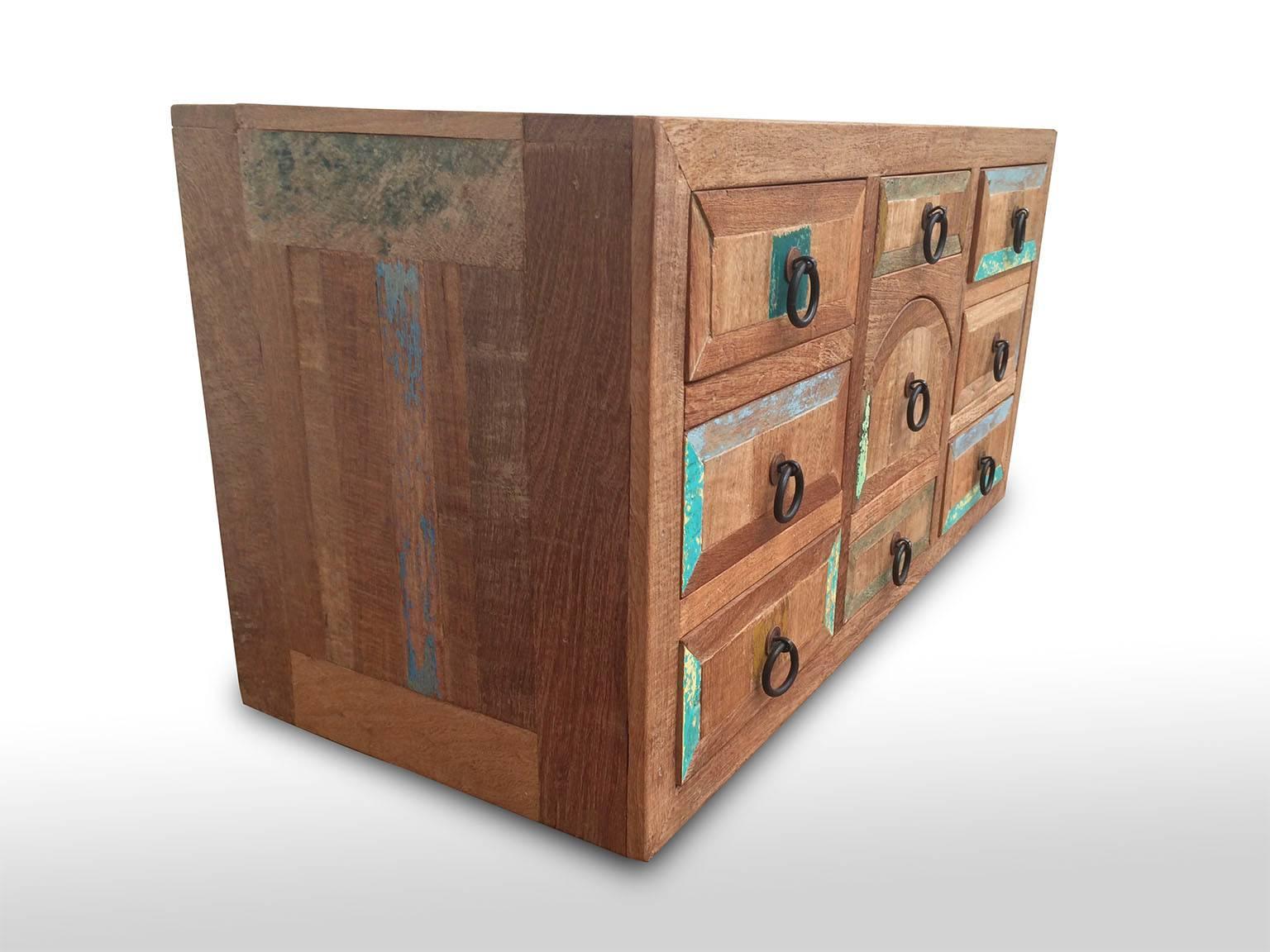 Mexican 21st Century Multicolor Mezquite Bargueño/Chest of Drawers by Esteban Chapital