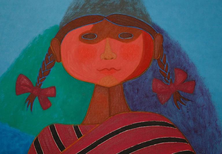 20th Century Painting by Mexican Artist Trinidad Osorio For Sale