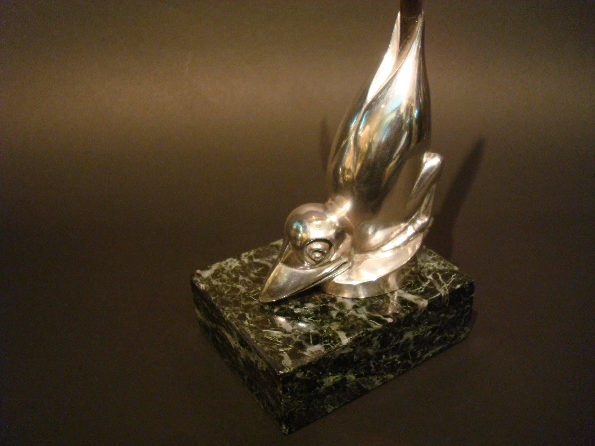 Art Deco Silver Plated Bronze Birds Bookends, M. Bouraine 3