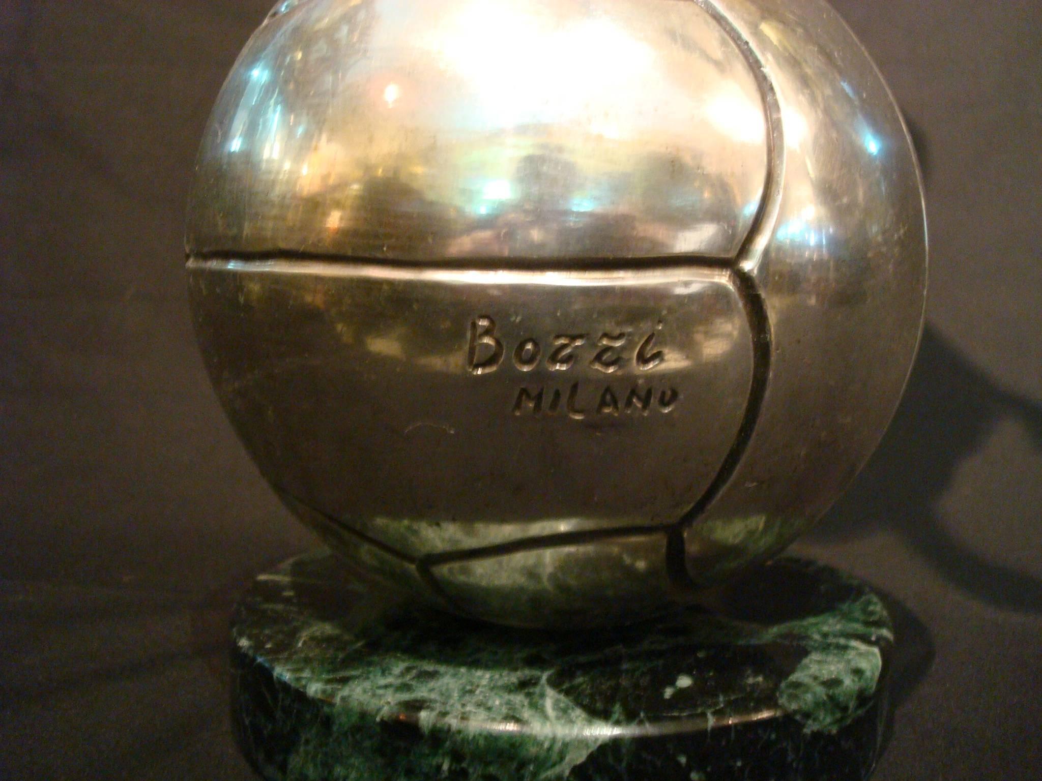 Mid-20th Century Football / Soccer Trophy Player Italian Bronze Sculpture, 1930s For Sale