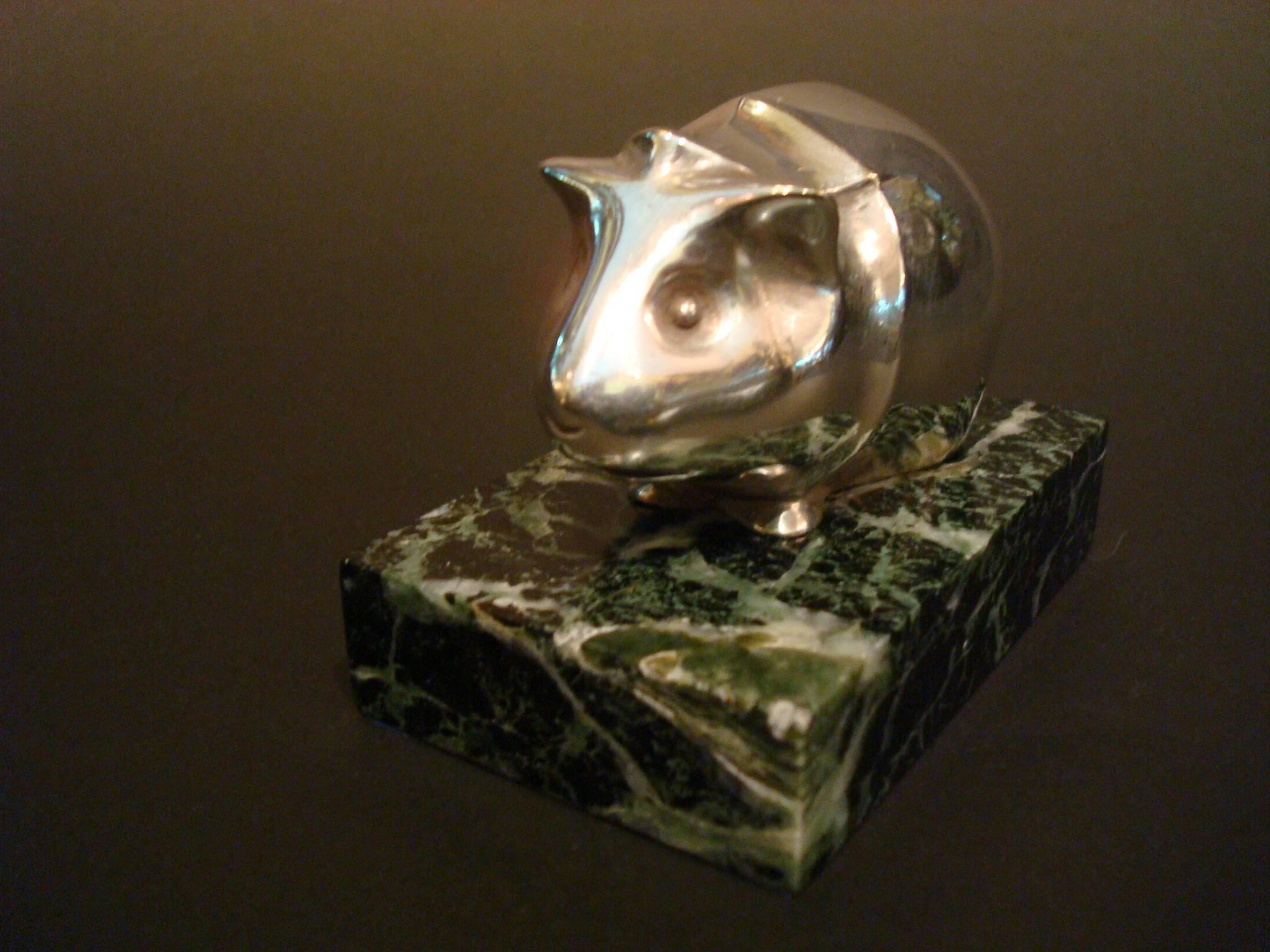 Edouard Marcel Sandoz Guinea Pig Bronze Paperweight In Good Condition In Buenos Aires, Olivos