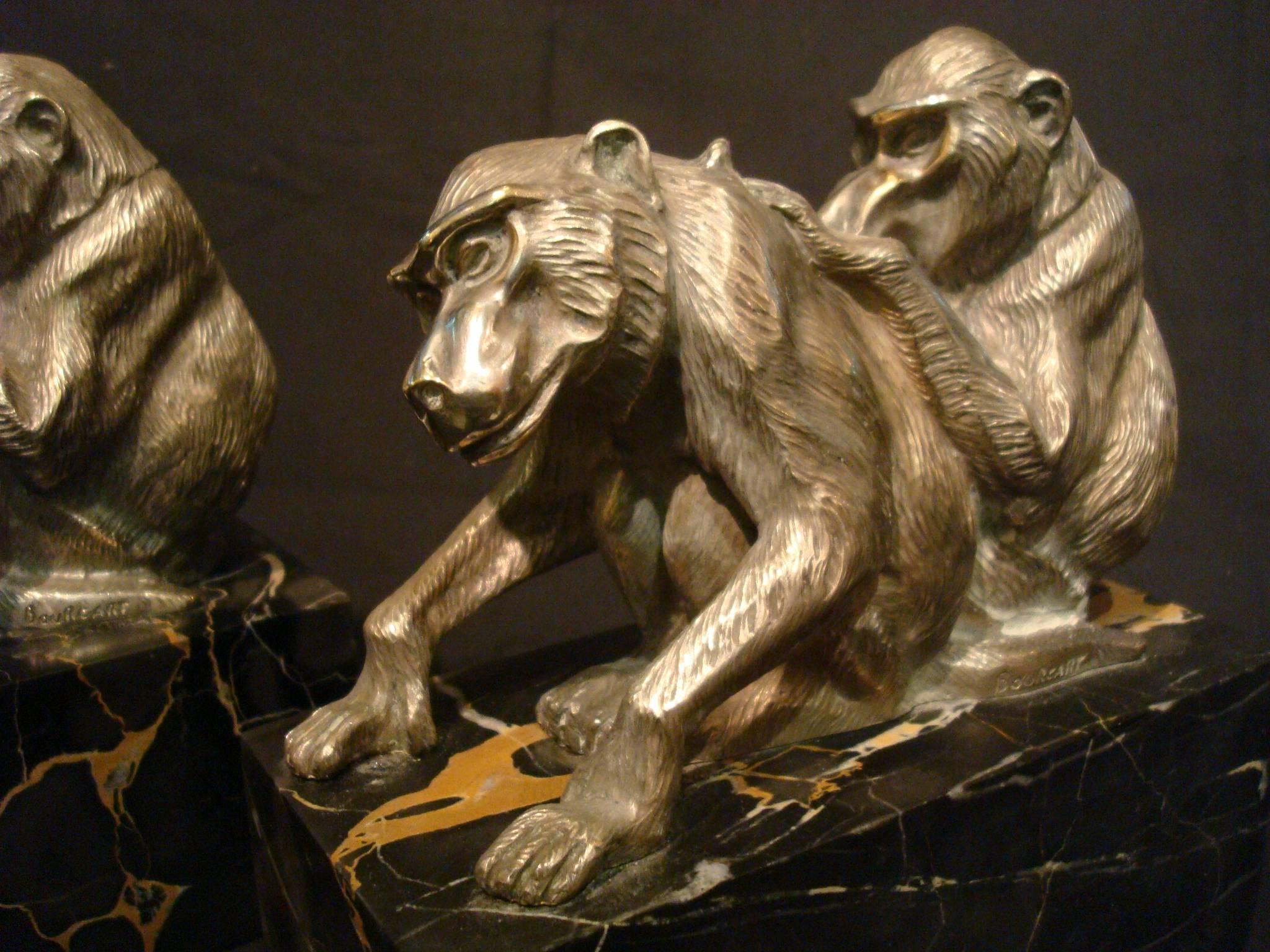 reading monkey bookends