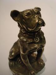French Bulldog Car Mascot by Antoine Bofill, France, circa 1925