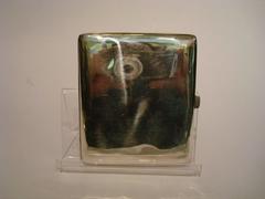 Racing Chain Car 'Pneus Jenatzy' Silver and Enamel Cigarette Case, circa 1903