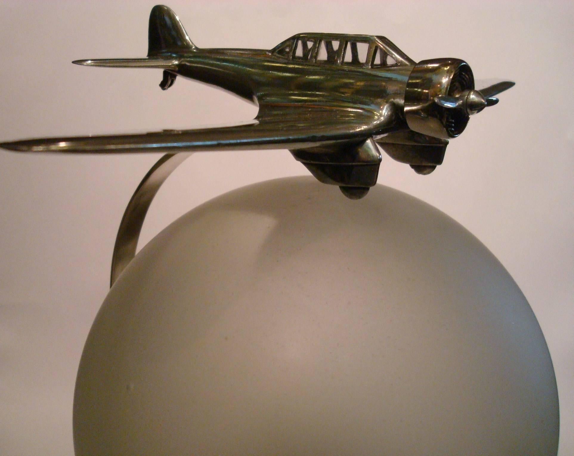 Cast Airplane Fighter table Lamp. U.S.A., circa 1942