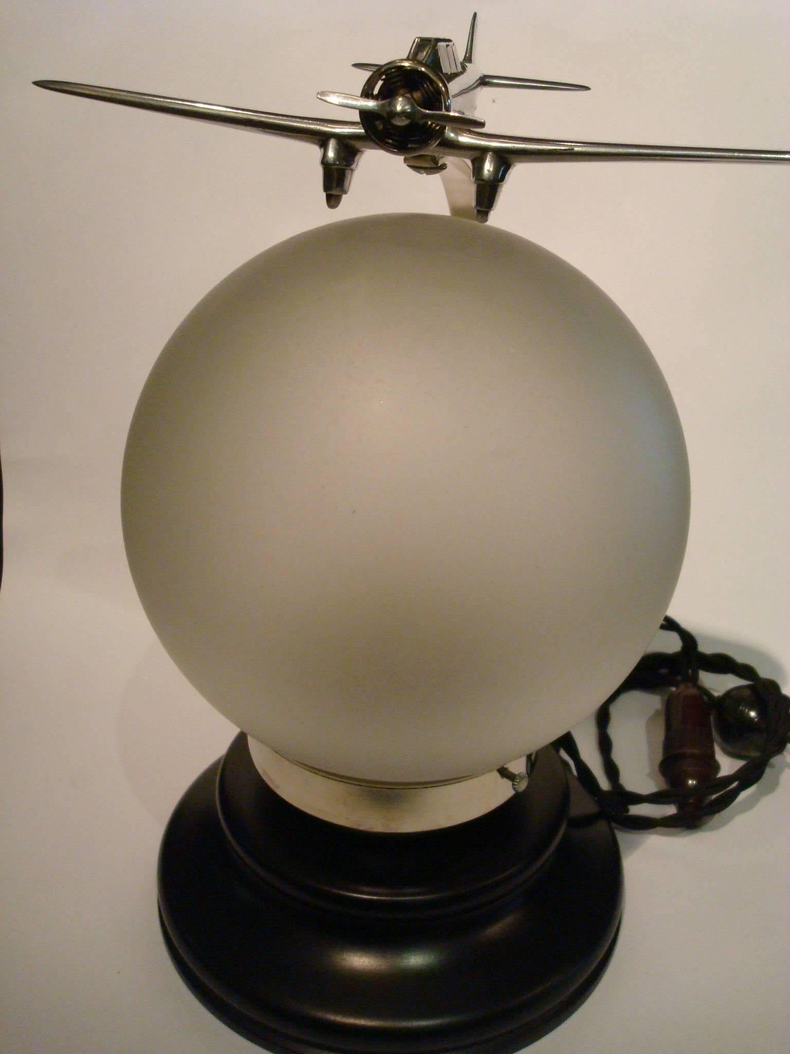 Mid-20th Century Airplane Fighter table Lamp. U.S.A., circa 1942