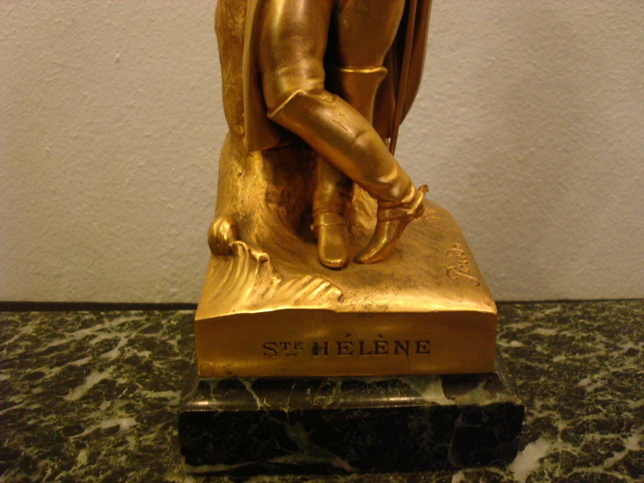 Napoleon Bronze-Skulptur-Schreibtisch-Tintenfass, signiert Emile Pinedo (Spätes 19. Jahrhundert) im Angebot