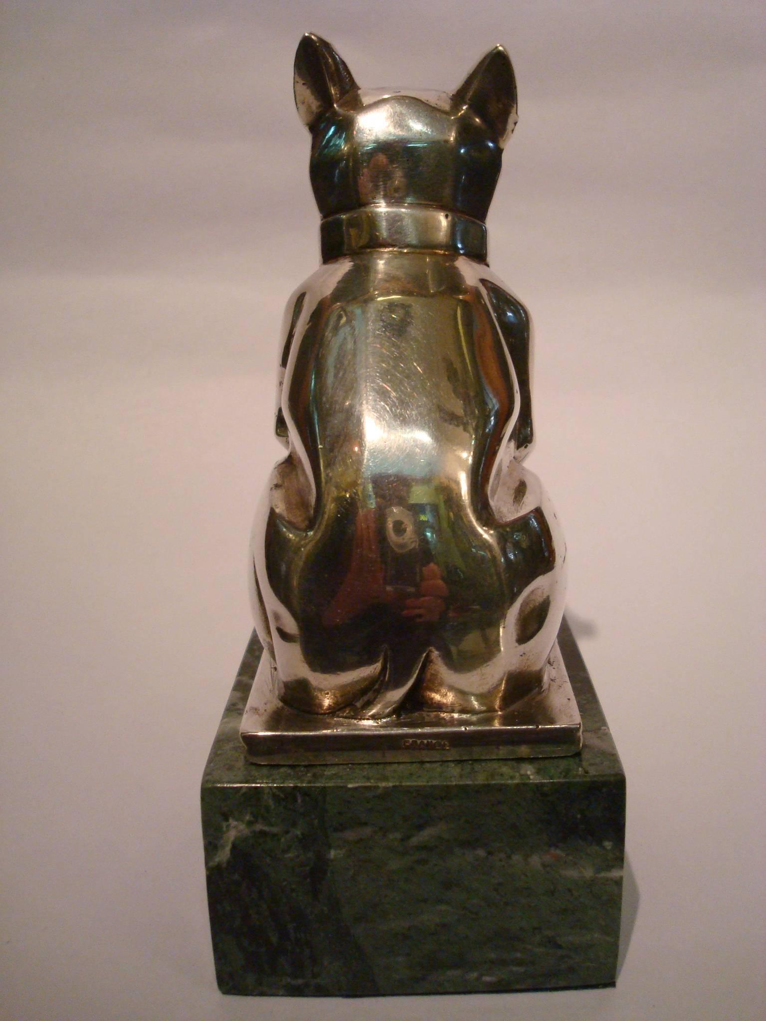 Bronze Art Deco French Bulldog Bookend or Paperweight, France, 1925