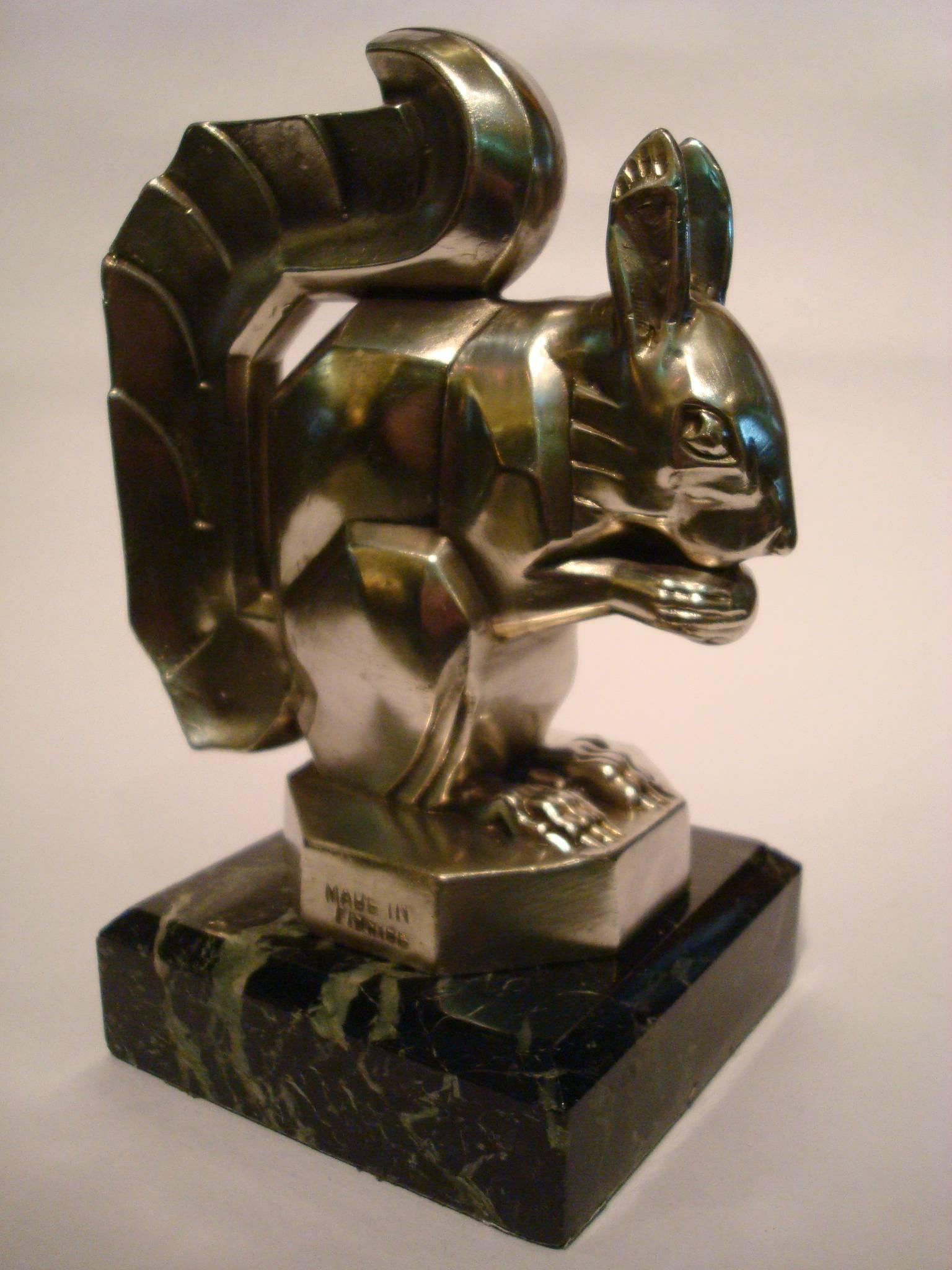 Art Deco Squirrel Bookends by Max Le Verrier, France, 1930 1