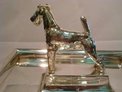 Art Deco Gallia, Christofle "DOG" Fox Terrier Centerpiece, France, 1930