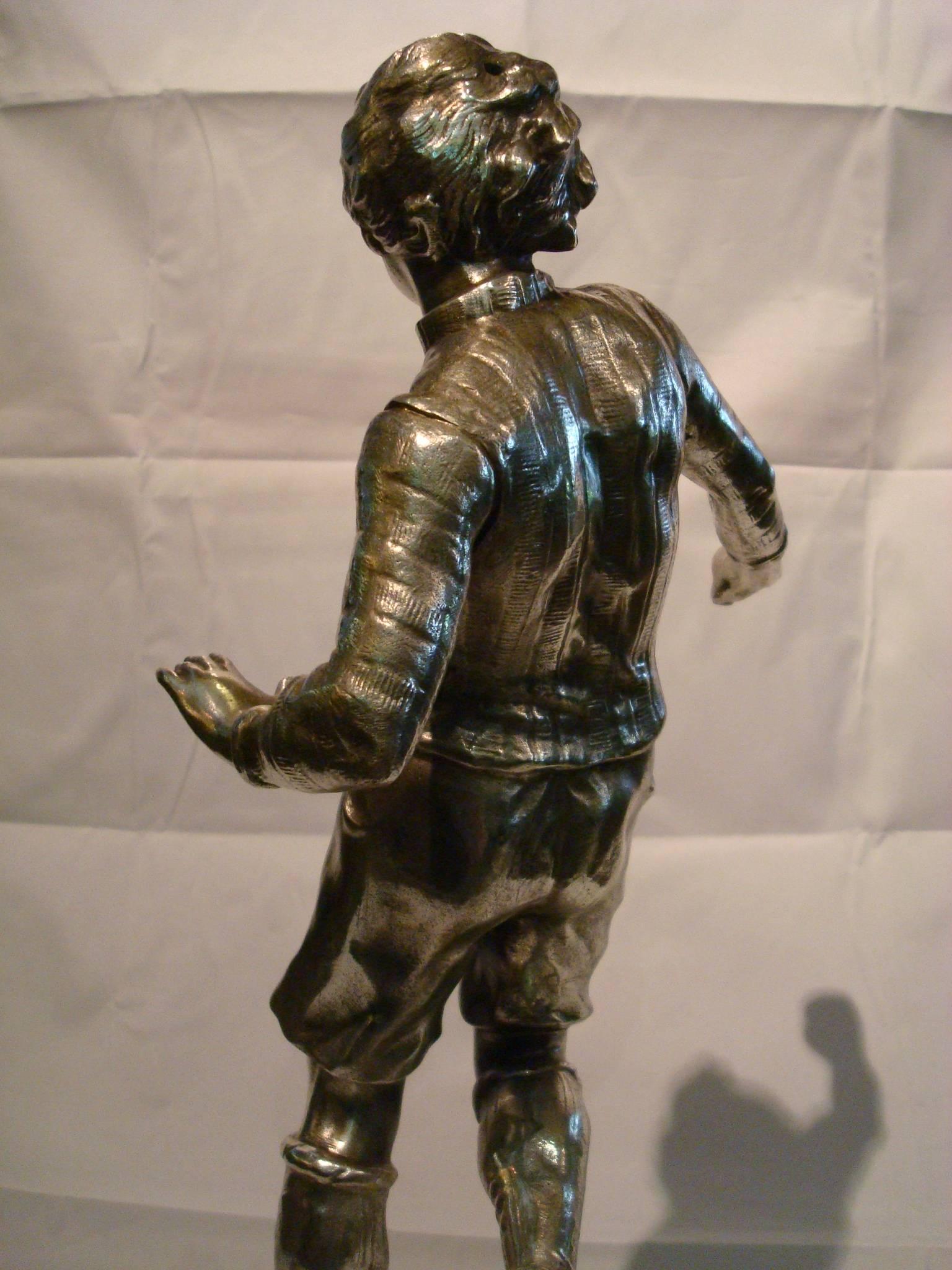 French Soccer or Football player Figure, Sculpture or Trophy, France, 1920s