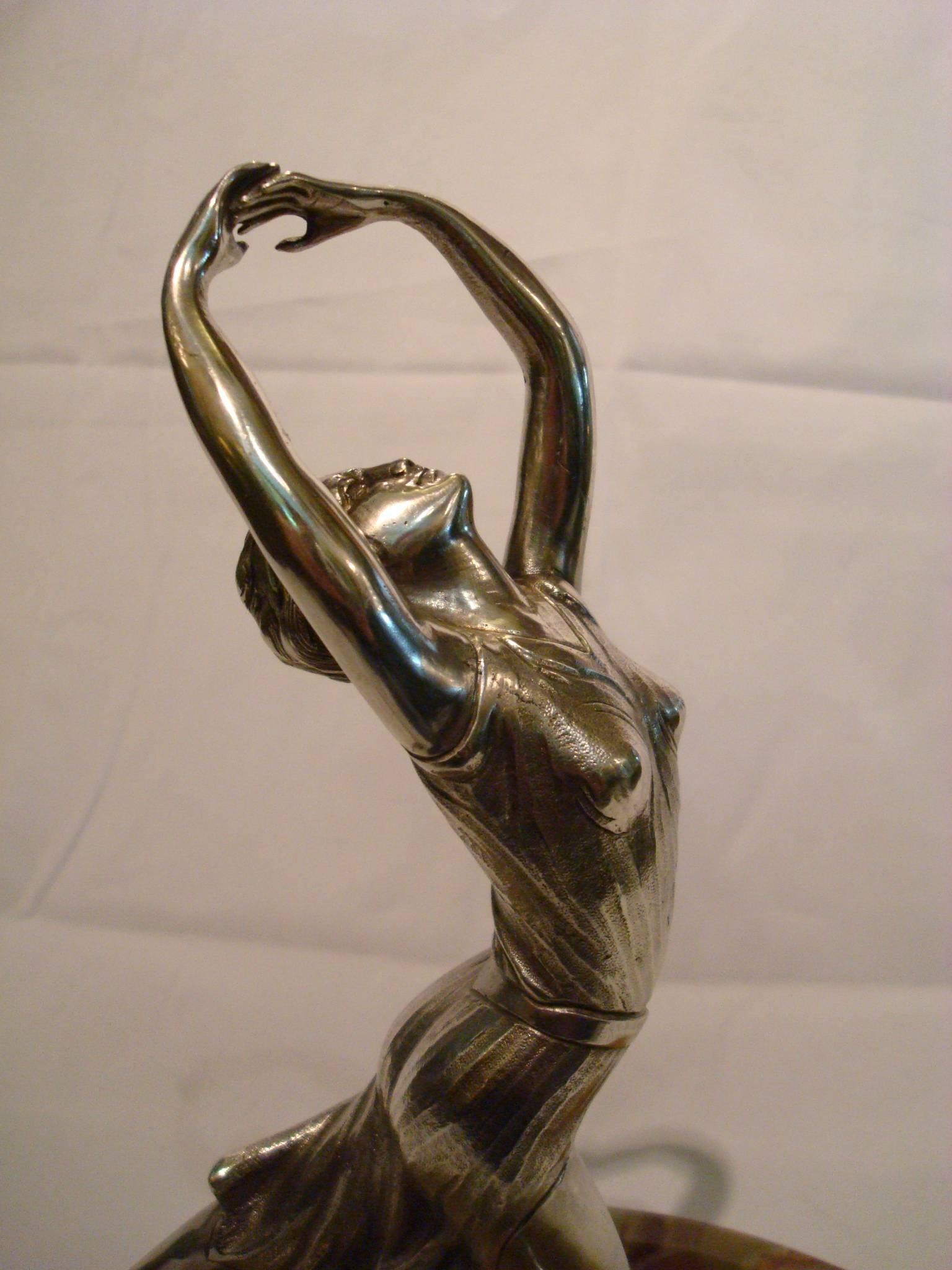 Mid-Century Modern Antique Classic Dancer Sculpture, French, 1930s