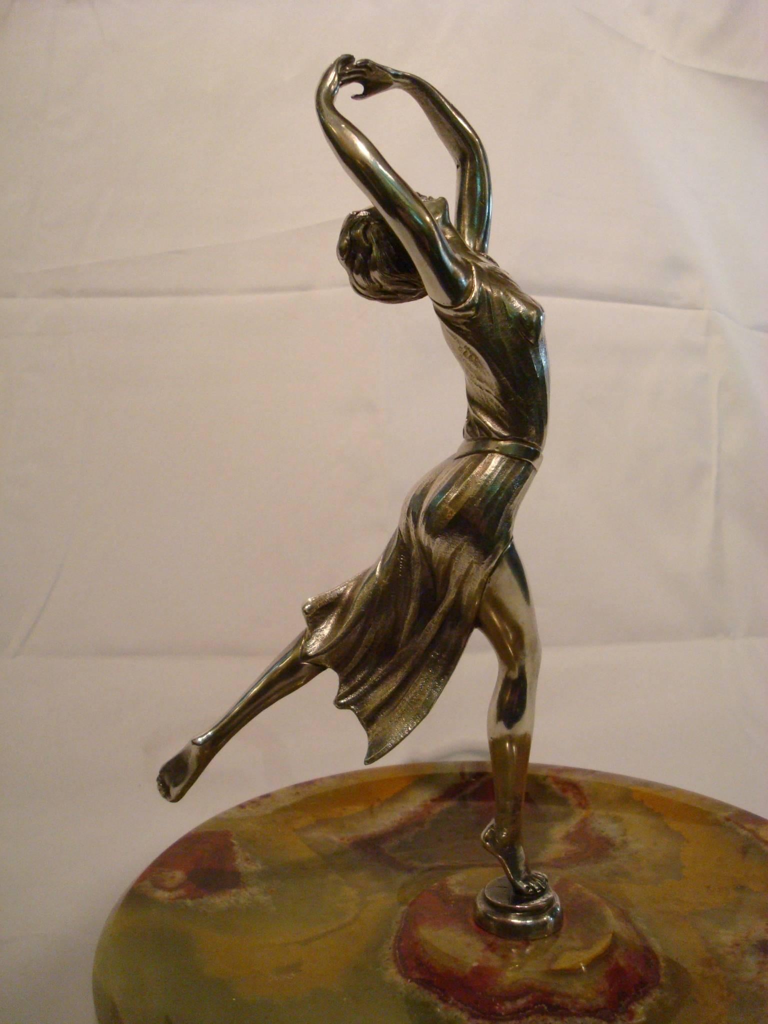 Antique Classic Dancer Sculpture, French, 1930s In Good Condition In Buenos Aires, Olivos