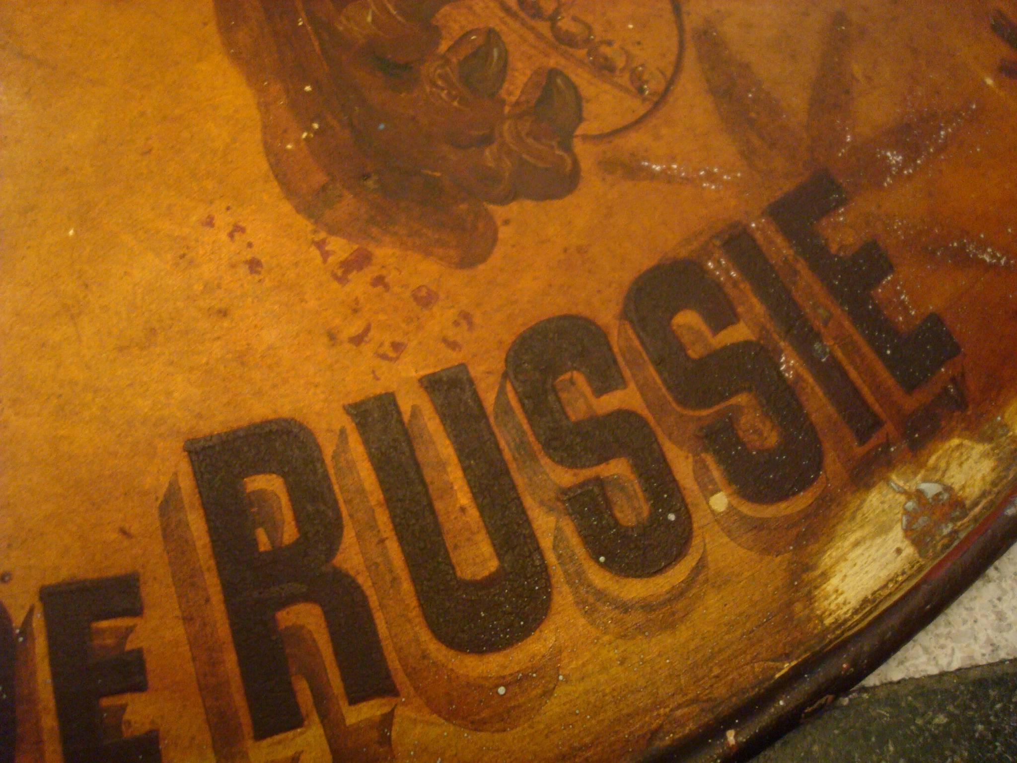 Hand-Painted Romanoff Arms of the Russian Empire Embassy or Consulate Painted Sign