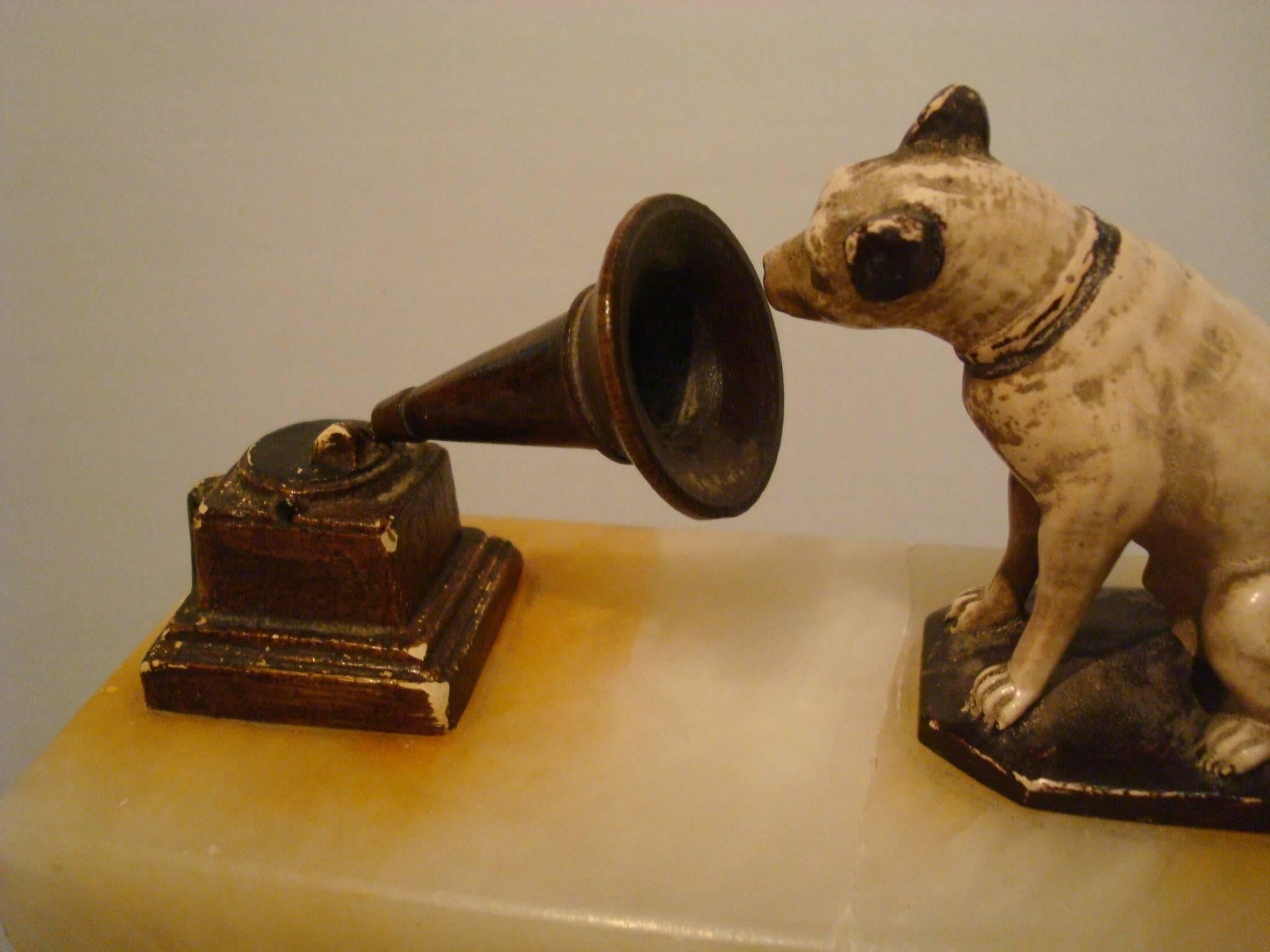 R.C.A. Victor - Nipper Sculpture Paperweight Advertising, 1910 In Fair Condition In Buenos Aires, Olivos