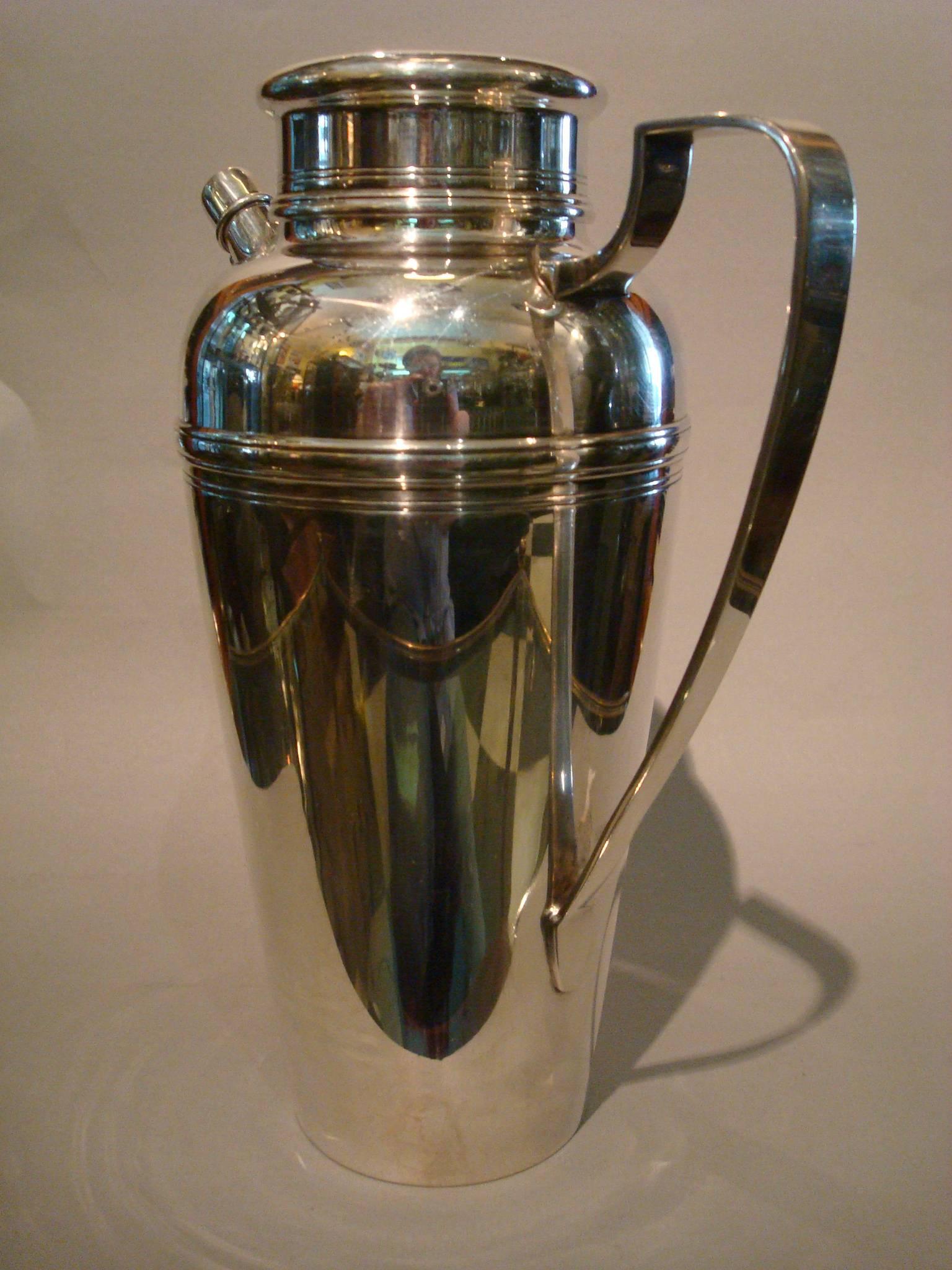 vintage sterling silver cocktail shaker