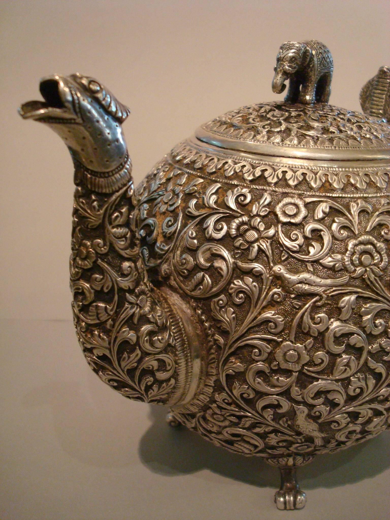 indian silver teapot