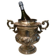 Vino, Enfriador de champán, Plata de ley, 1812, Jorge III, James Scott, Chino