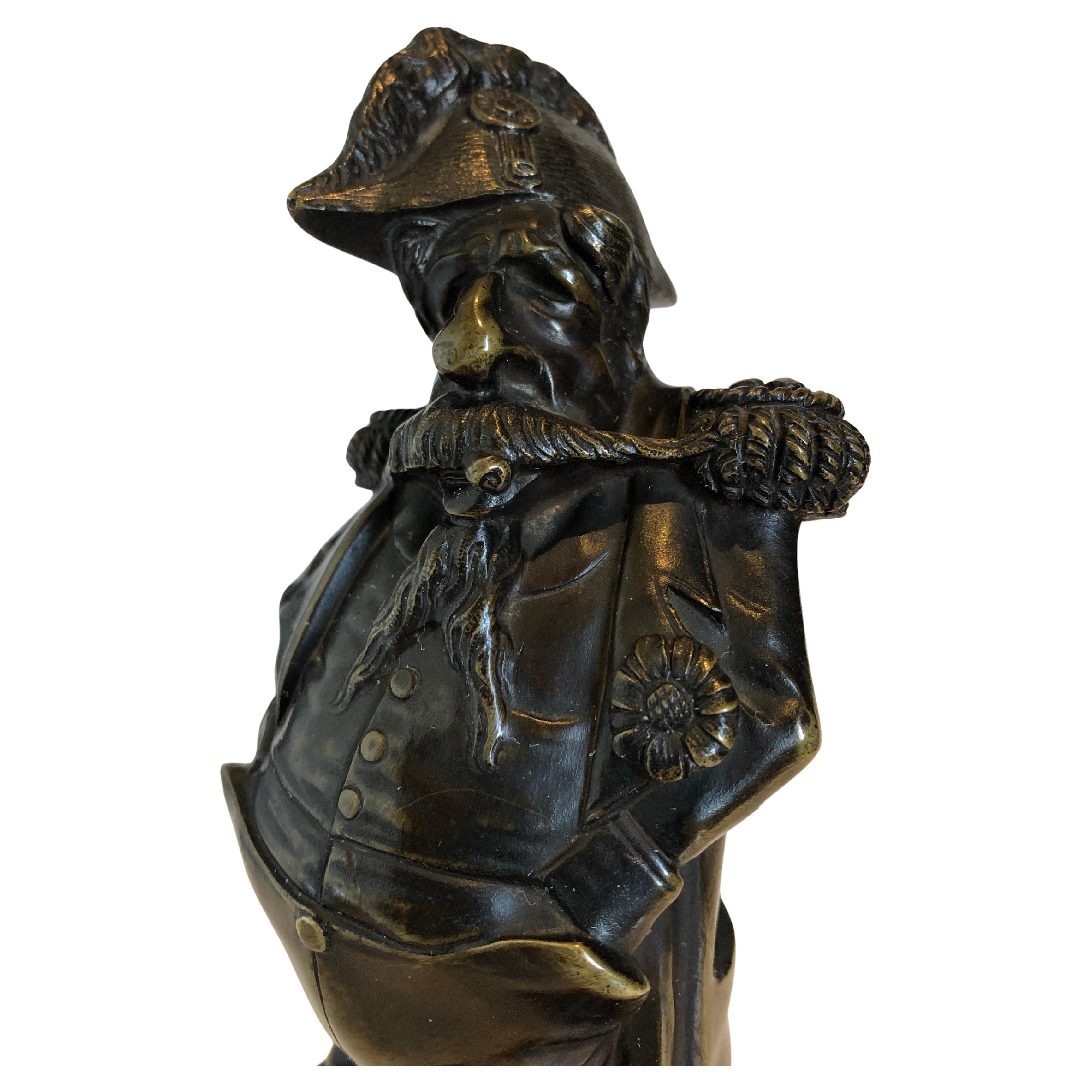 Caricature Napoleon III Bronze Statuette, Signed Ham Late 19th Century