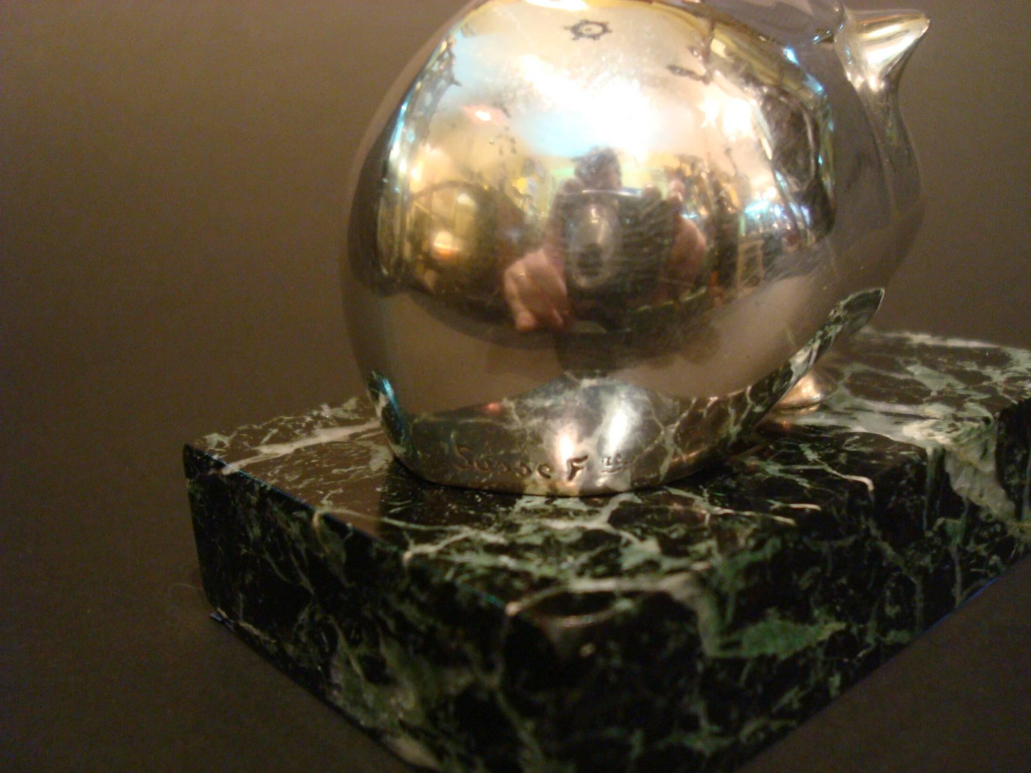 Early 20th Century Edouard Marcel Sandoz Guinea Pig Bronze Paperweight