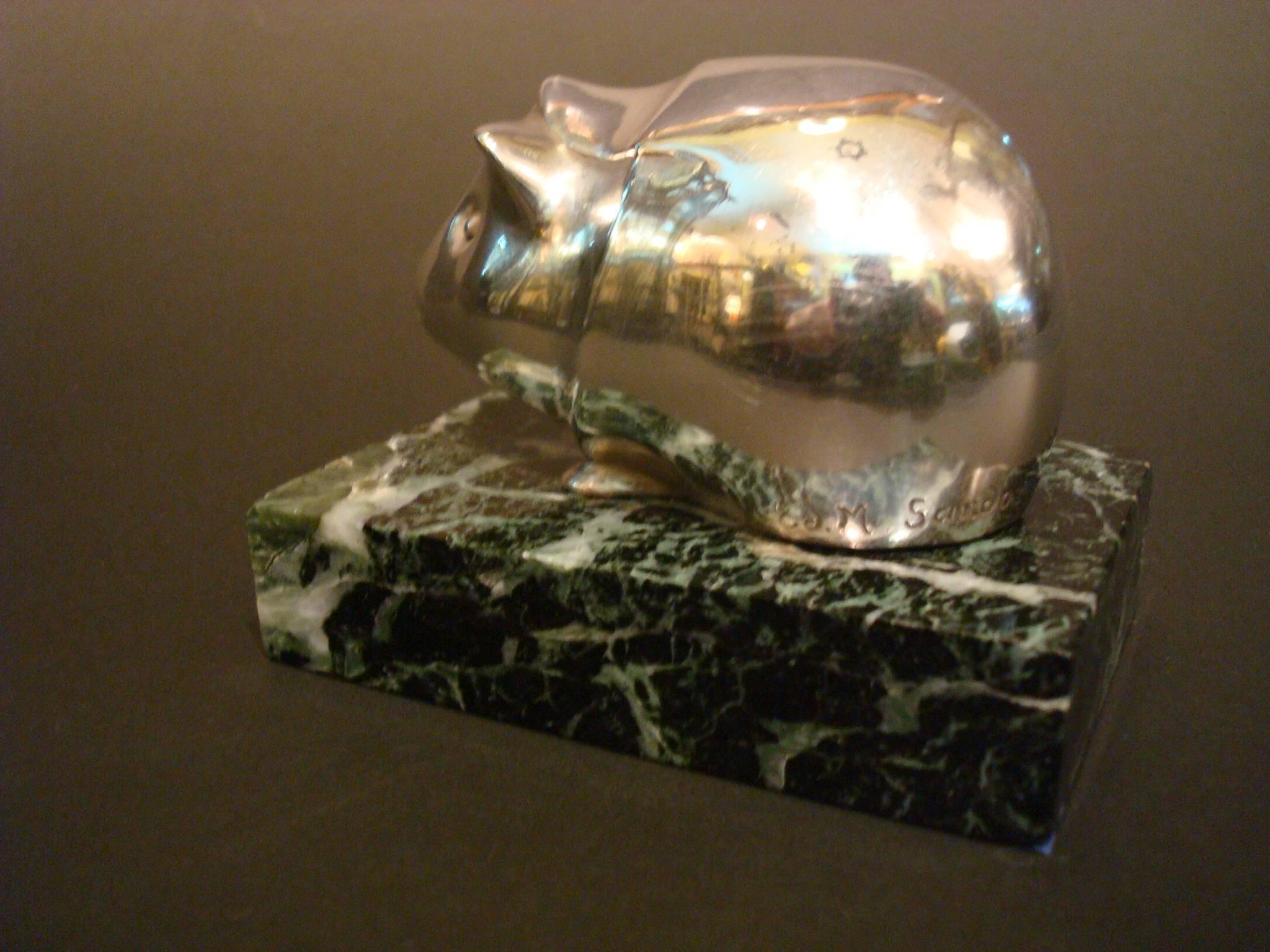 Edouard Marcel Sandoz Guinea Pig Bronze Paperweight 1