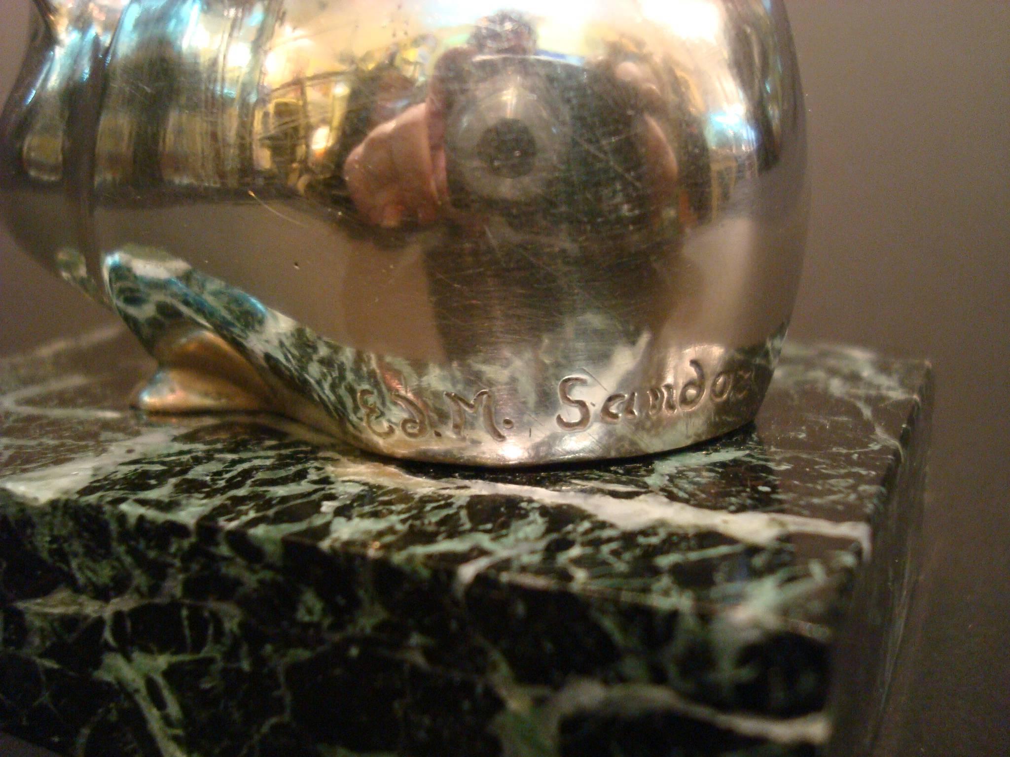 Edouard Marcel Sandoz Guinea Pig Bronze Paperweight 2