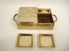 Set per fumatori di sigari e sigarette "Spitfire Airplane" di Asprey London. Anni '40