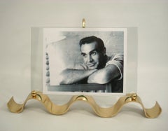 Bilderrahmen „Ondulation“ aus Bronze im Mid-Century-Stil, Jean Royere, Frankreich, 1940er Jahre