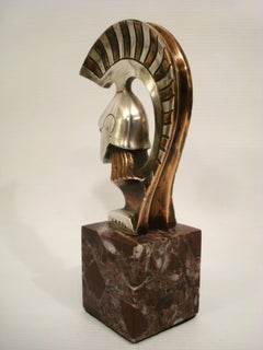 Art Deco Roman Warrior Car Mascot, Hood Ornament by Darel, ca. 1920s