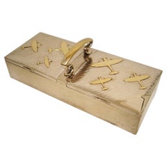 Spitfire Airplane Asprey London Cigar / Cigarette Smokers Box / Case . 1940´s