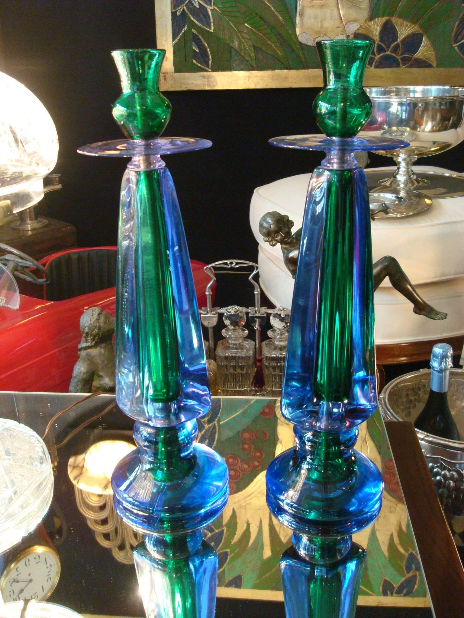 Pair of Italian Murano Table Lamps 3
