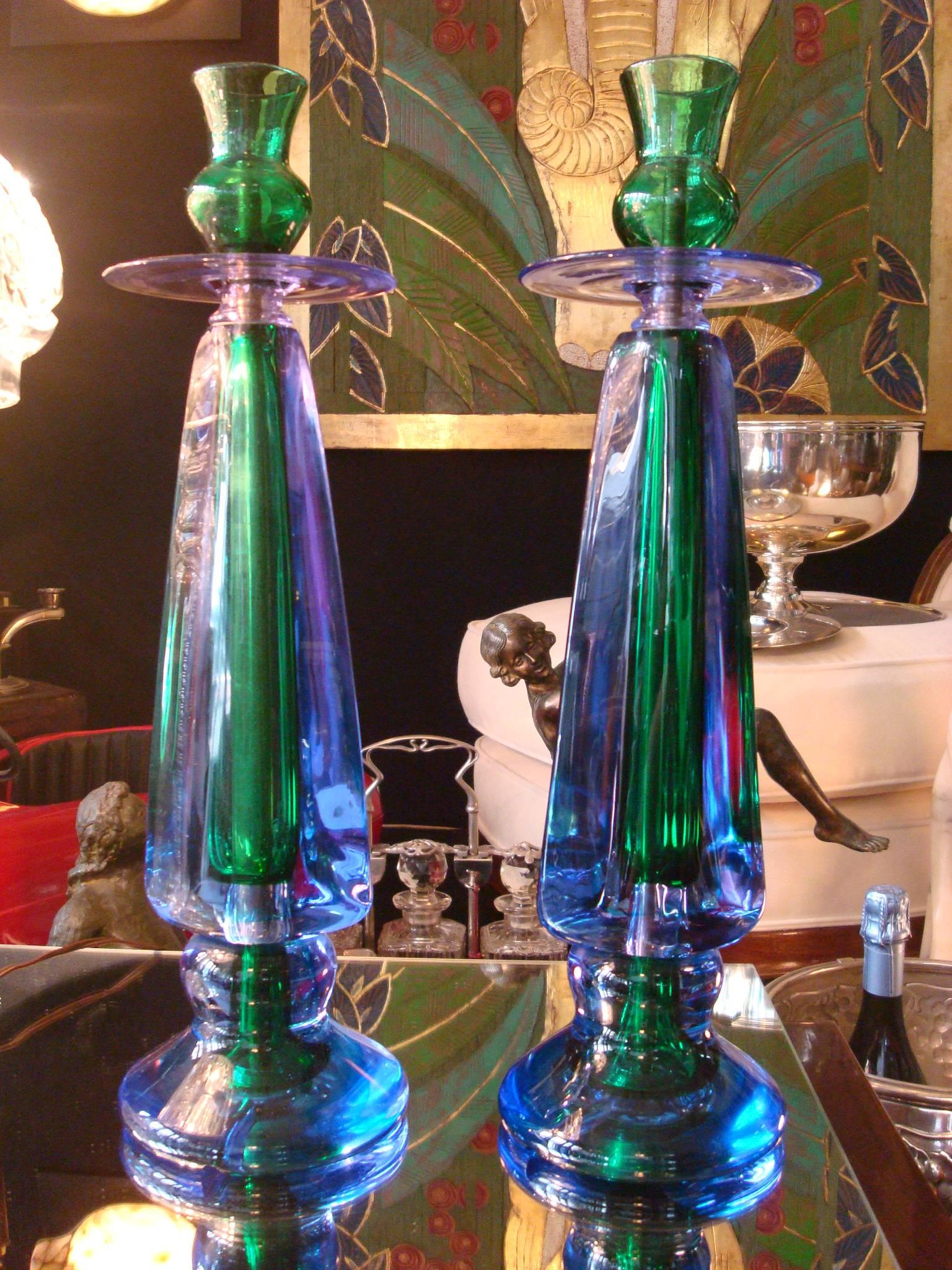 Pair of Italian Murano Table Lamps 4