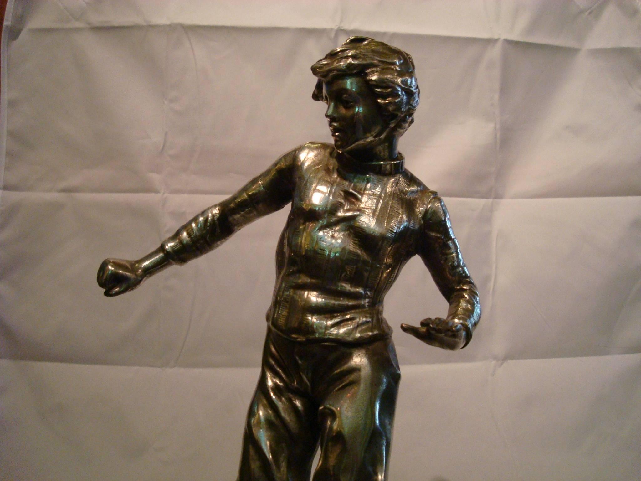 Early 20th Century Soccer or Football player Figure, Sculpture or Trophy, France, 1920s