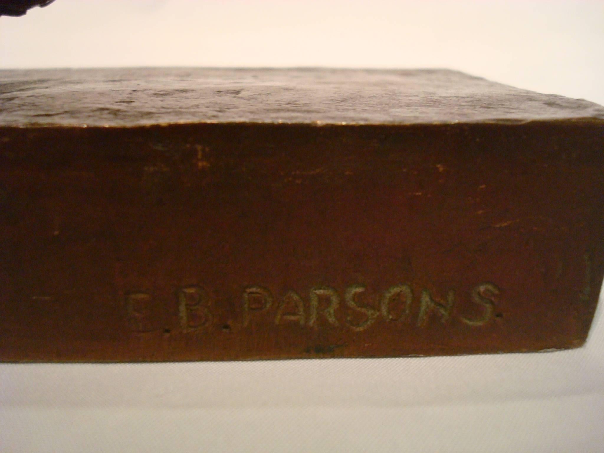Rare Edith B. Parsons Little Ducks Bronze Figural Bookends, American 4