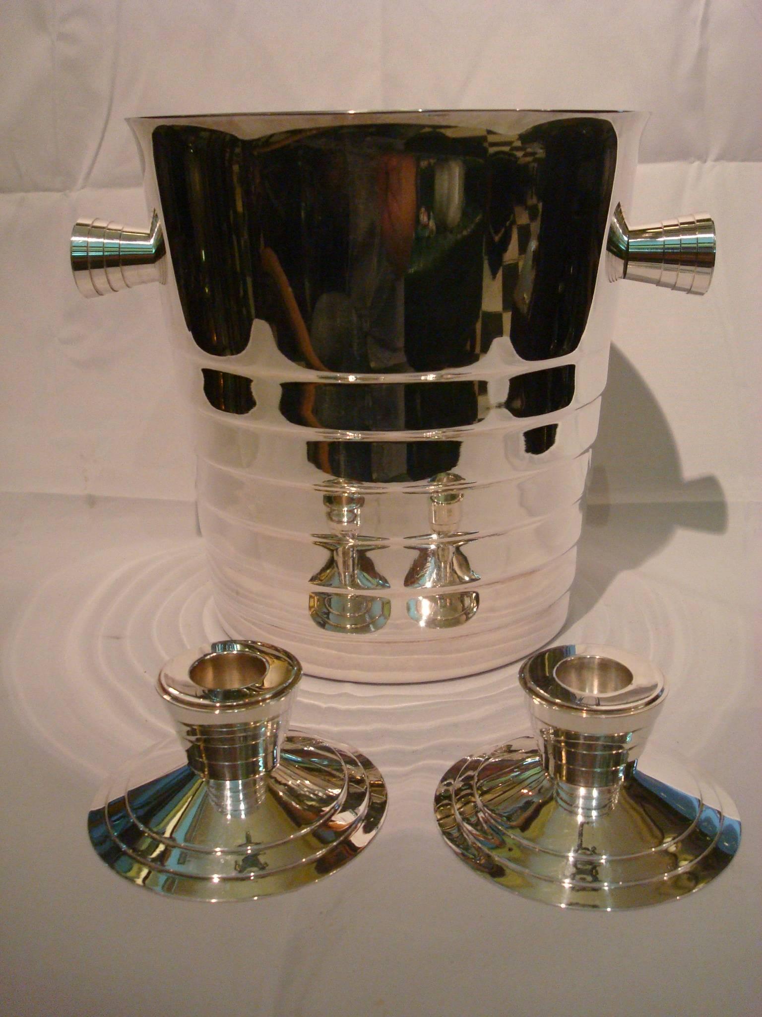 Christofle Mid Century Design Candelabra Candle Holder, France, 1970´s In Good Condition For Sale In Buenos Aires, Olivos
