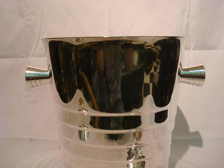 Christofle Art Deco Design Champagne, Wine Cooler, France, 1980s For
