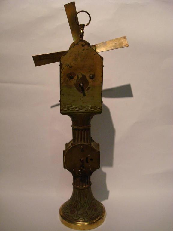 Zephyr Clockwork Fan and Desk Clock Antique Vintage Technology, France