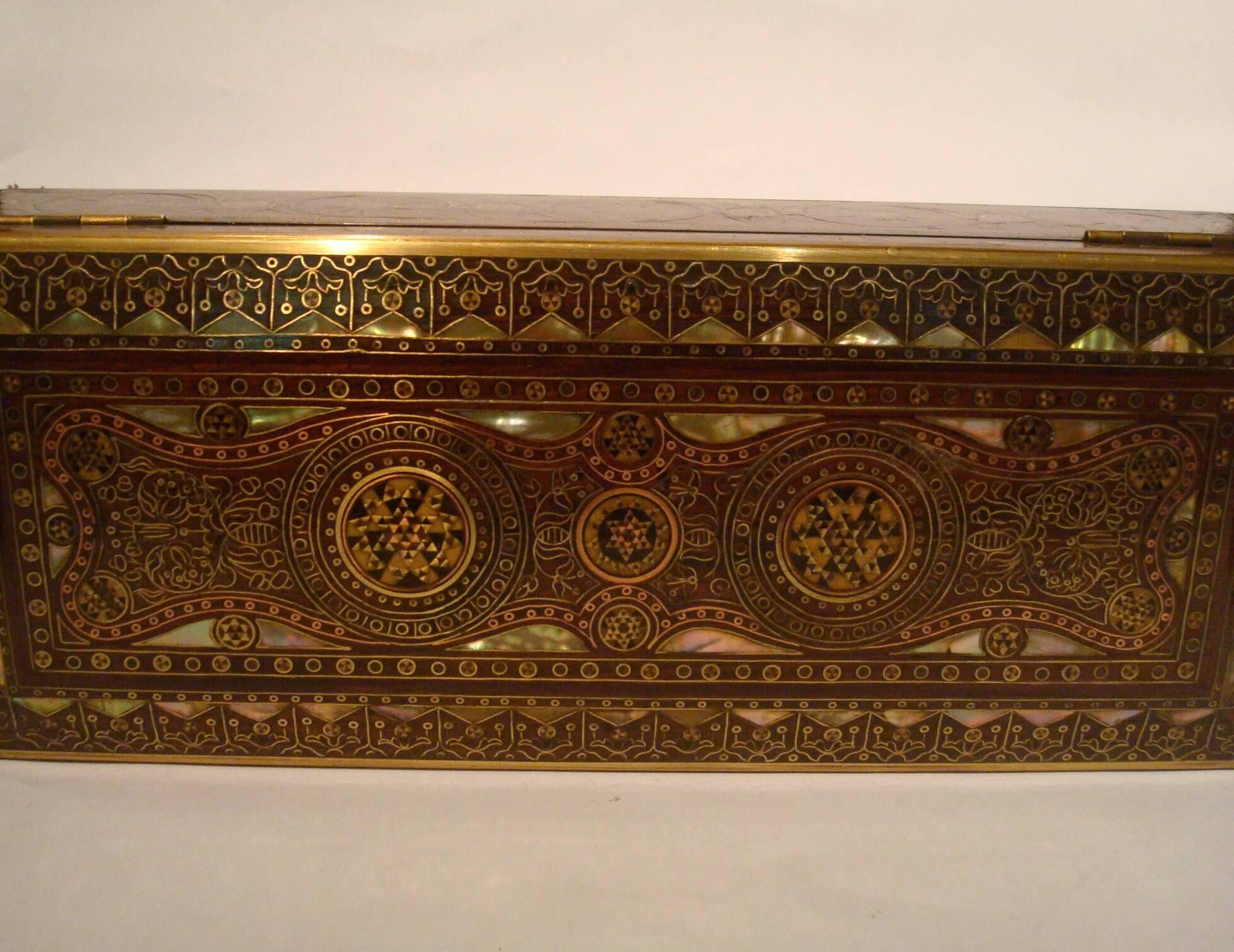 Rococo Eugenio Quarti Jewelry Wooden Box, Italy, 1900
