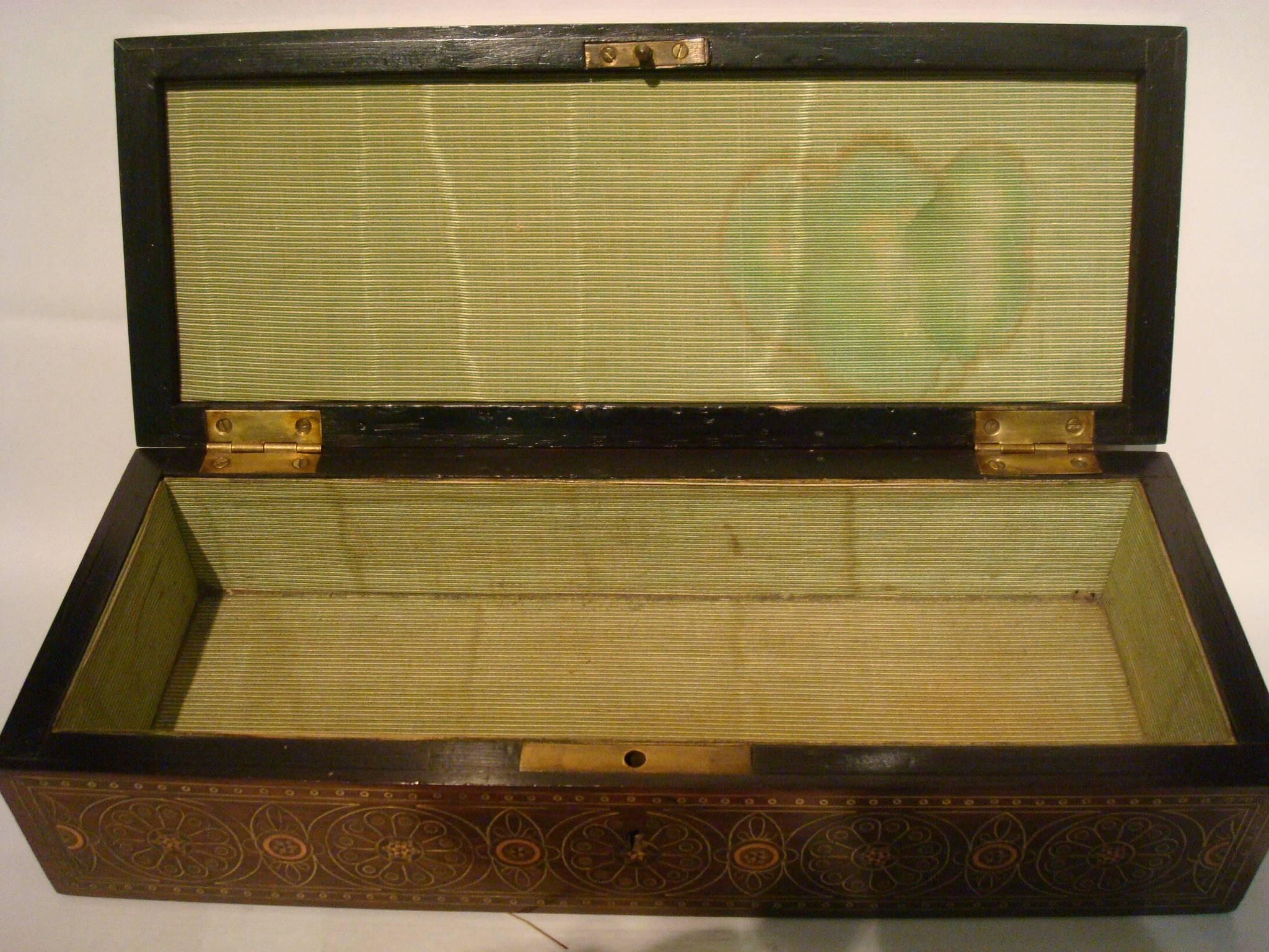 Italian Eugenio Quarti Jewelry Wooden Box, Italy, 1900