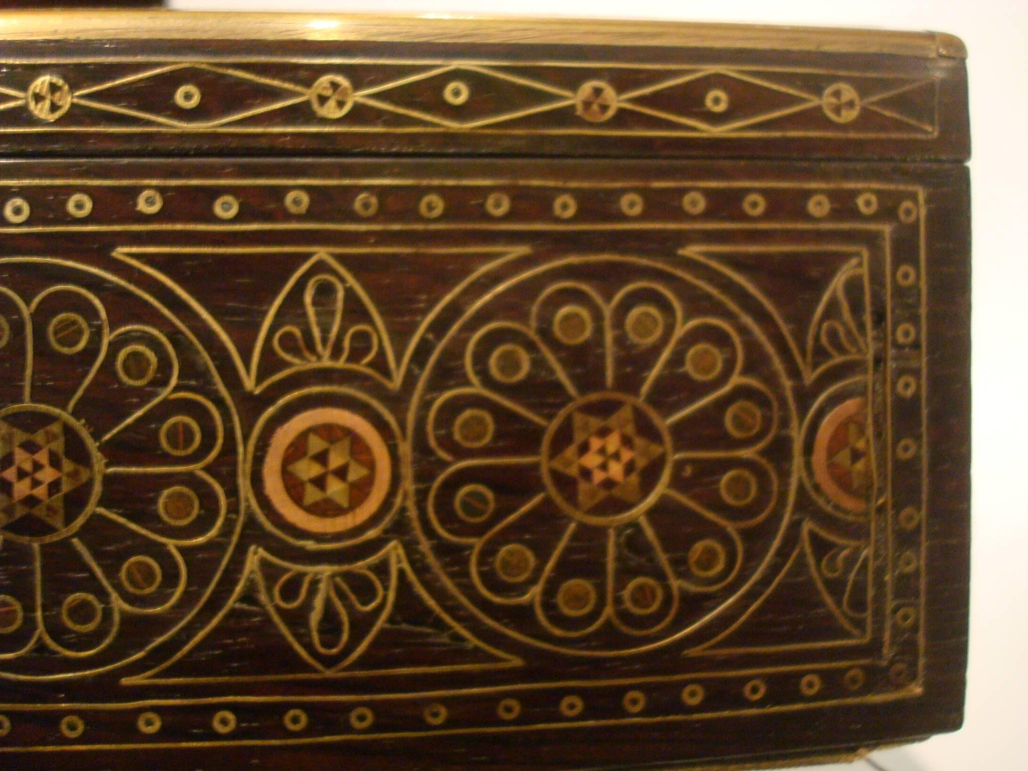 Eugenio Quarti Jewelry Wooden Box, Italy, 1900 In Good Condition In Buenos Aires, Olivos