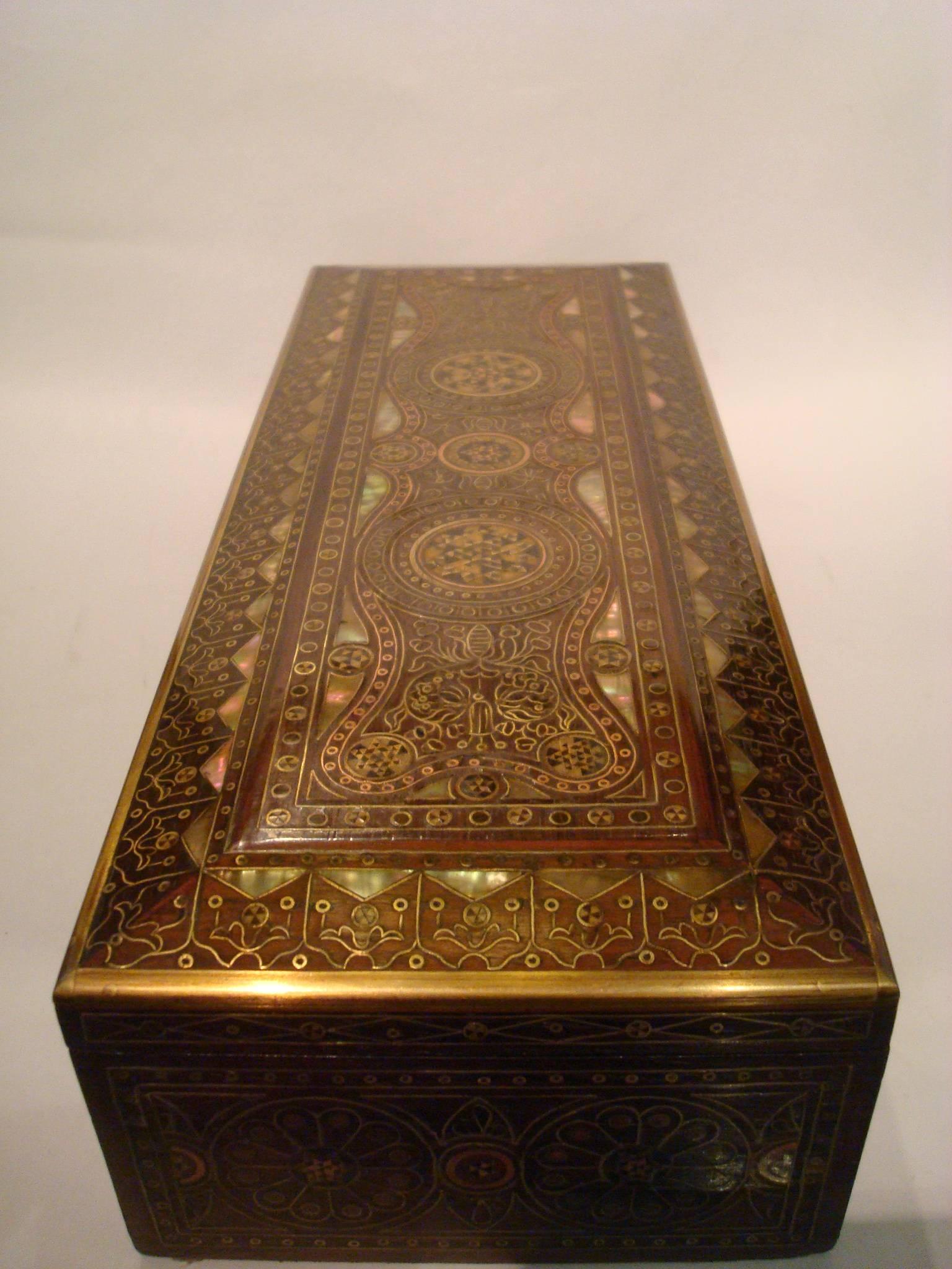 Eugenio Quarti Jewelry Wooden Box, Italy, 1900 1