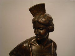 Spanish Flamenco Dancer Bronze Women Figure, 1920s