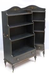Pair of Contemporary Waterfall Bookcases