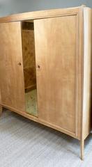 French Sycamore and Gilded Glass Cabinet