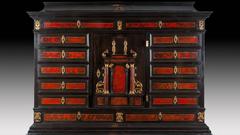 Italian Ebony Collectors Cabinet
