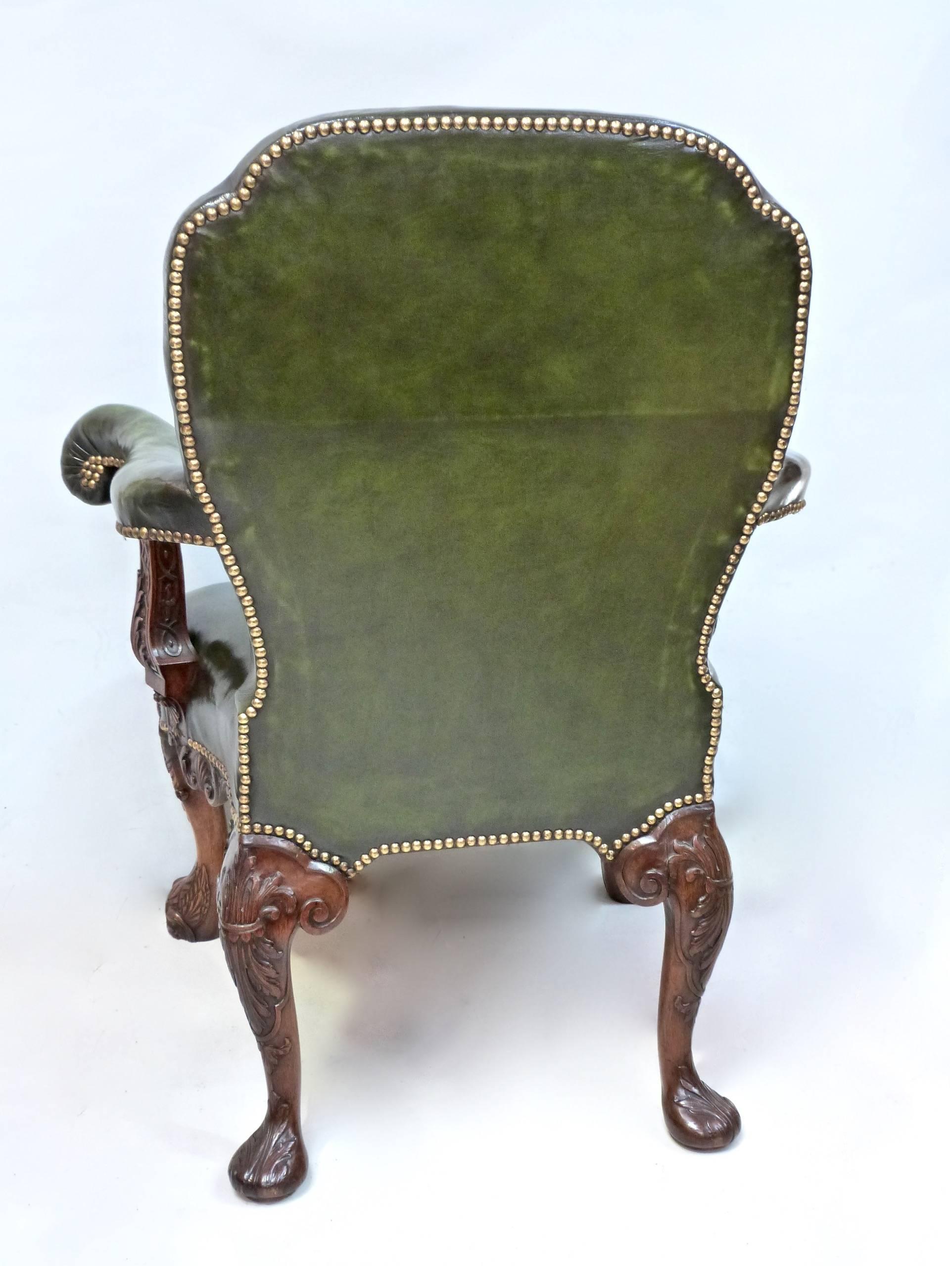 Mid-19th Century George II Style Open Armchair For Sale