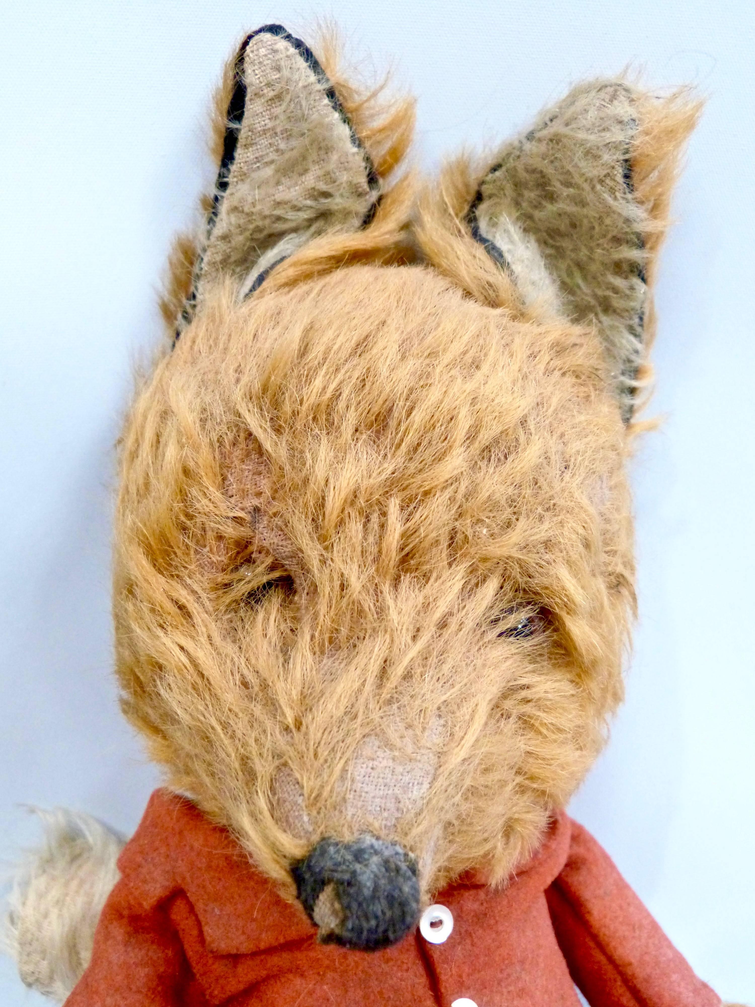 Folk Art 20th Century Stuffed Clothed Fox